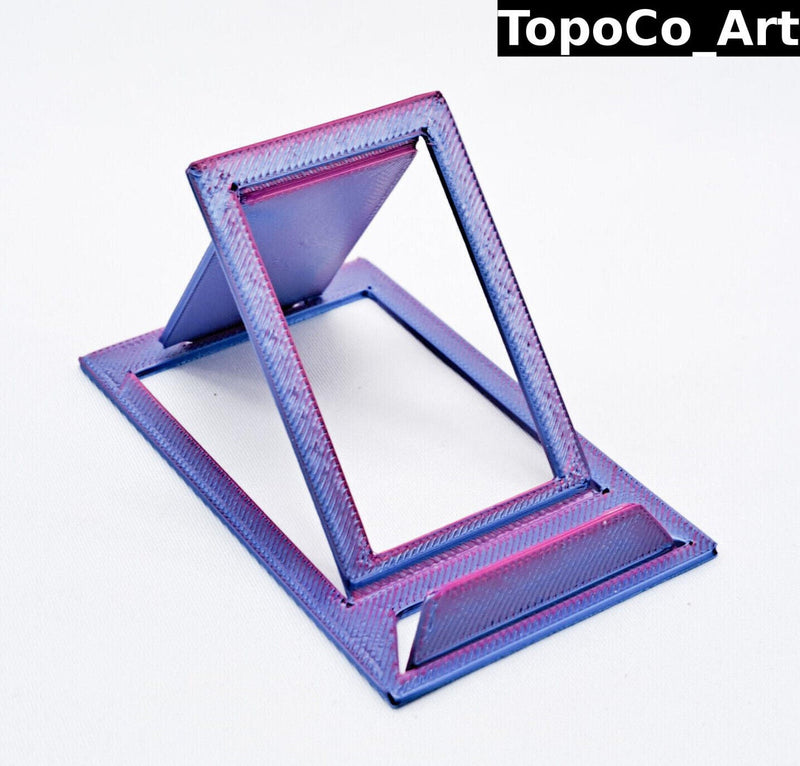 Phone Stand Portable Credit Card Sized Flat Folding 3D Printed Versatile