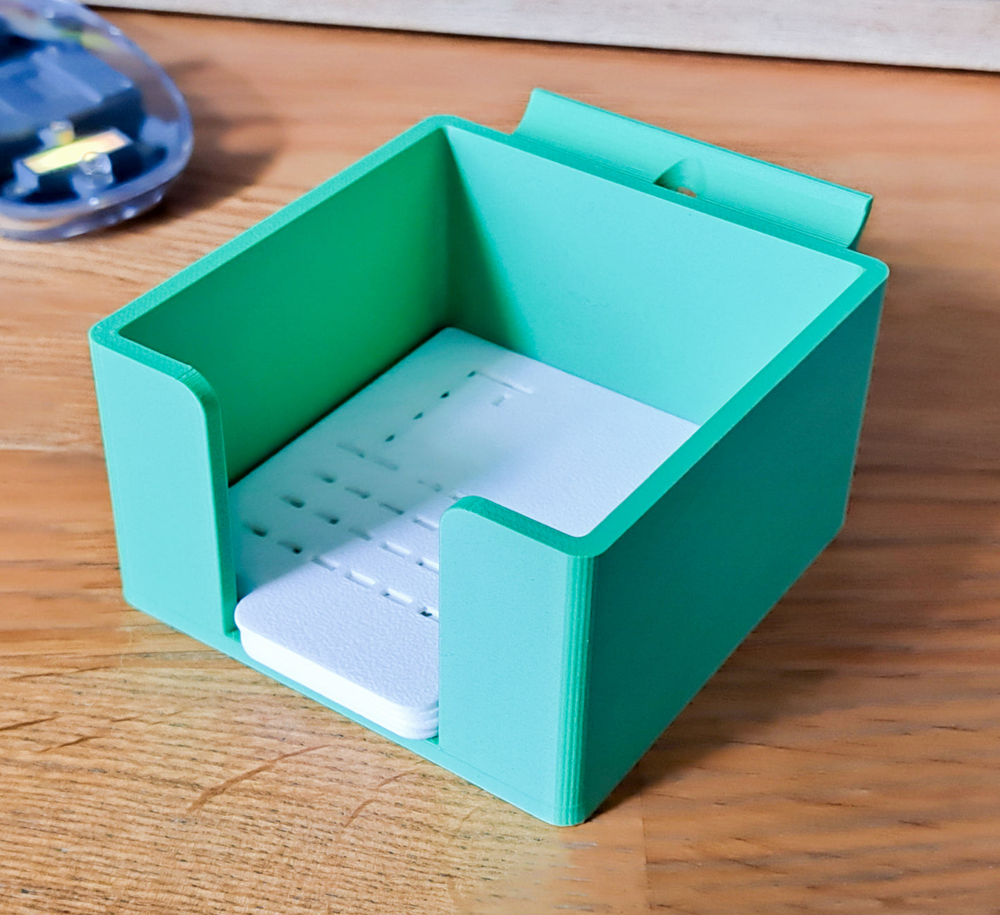 Sticky Note Holder Multifunctional Productivity Stencils Office Desk Organizer