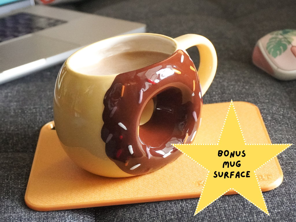 Hard Plastic Couch Mousepad 2-Pack with Non-Slip Silicone Base – Textured Surface for Lap, Blanket & Sofa Use – Doubles as Mug Holder & Travel Clip Pad