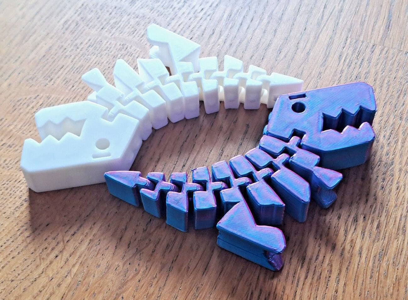 T-Rex Toy 3D Printed Flexi Articulated 3 Pack Fidget Stocking Stuffer