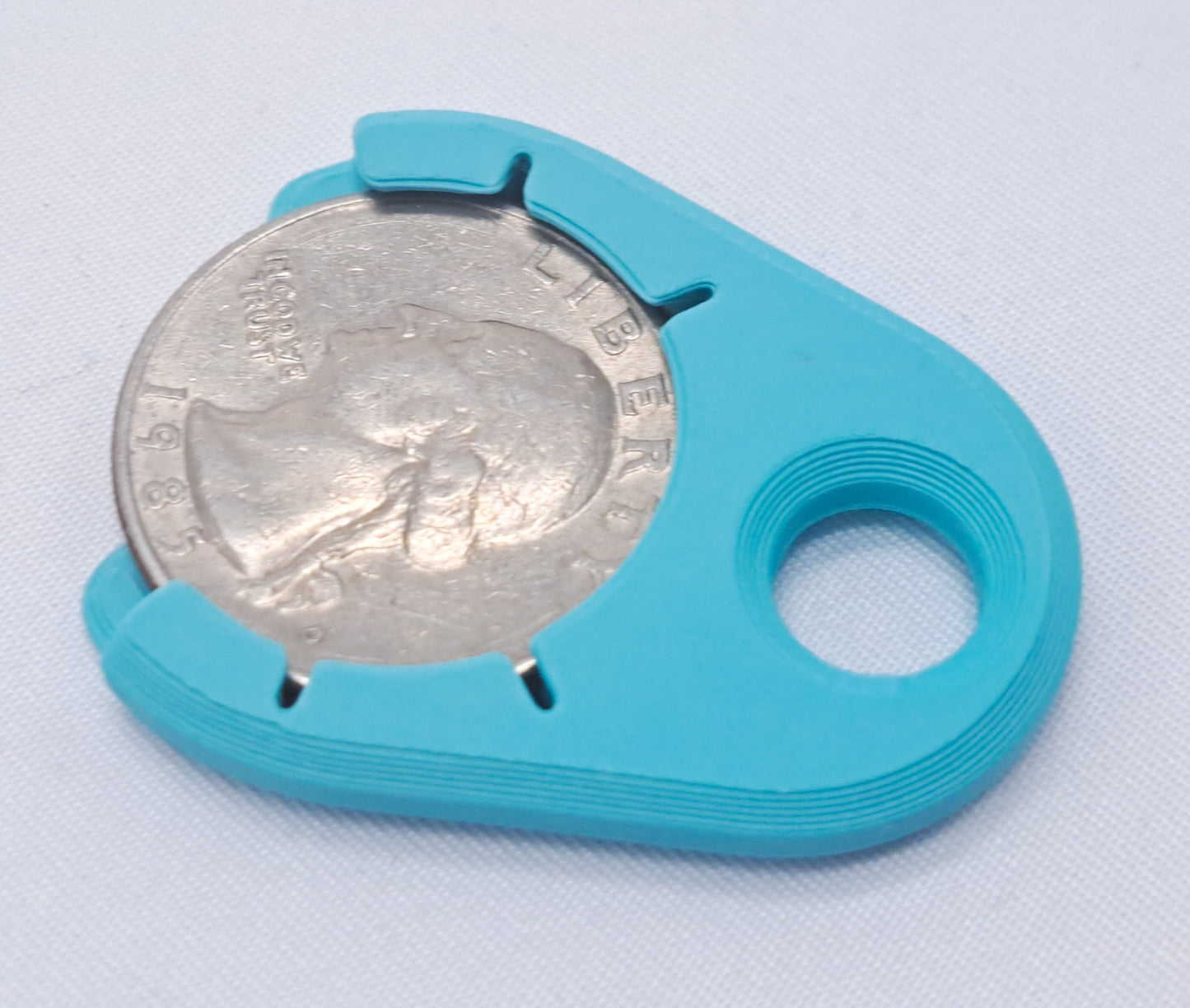 Coin Holder Keychains 6 Pack Quarter Keeper Minimalist for Shopping Carts