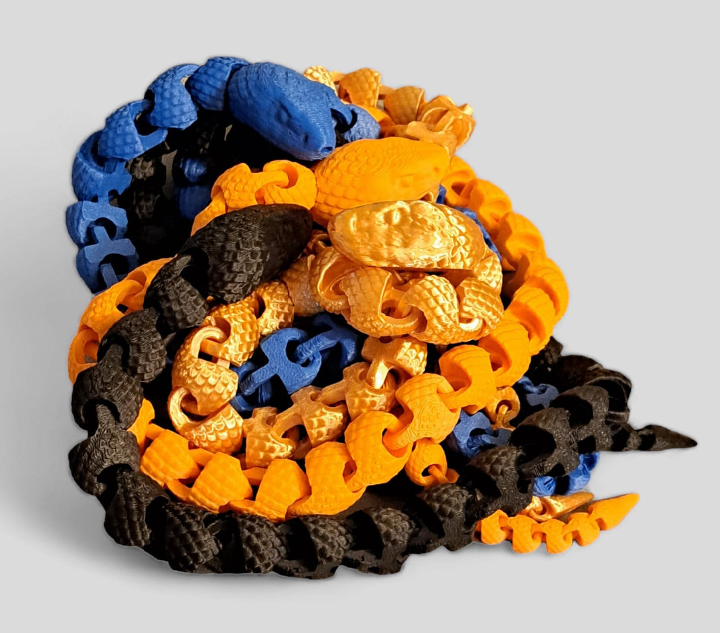 Snake Toy 3D Printed Articulated Fidget Gadget Desk Accessory