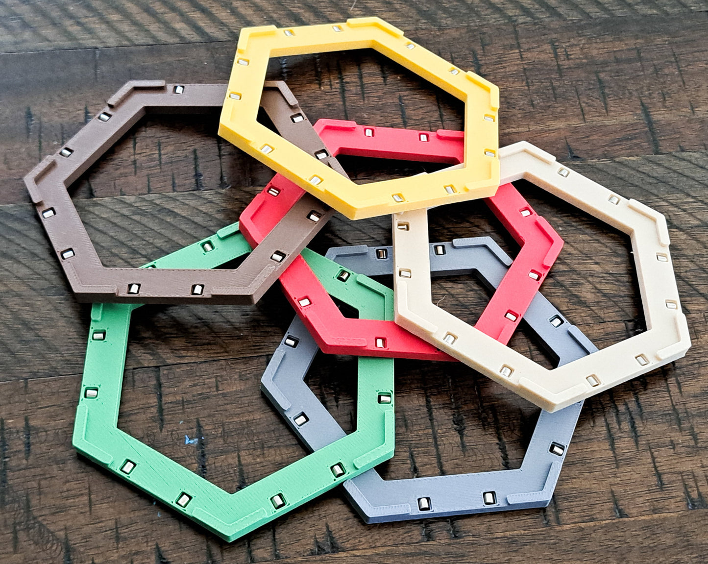 Magnetic Hex Holders Holder for Hex Based Settlement Board Games - Holds 19
