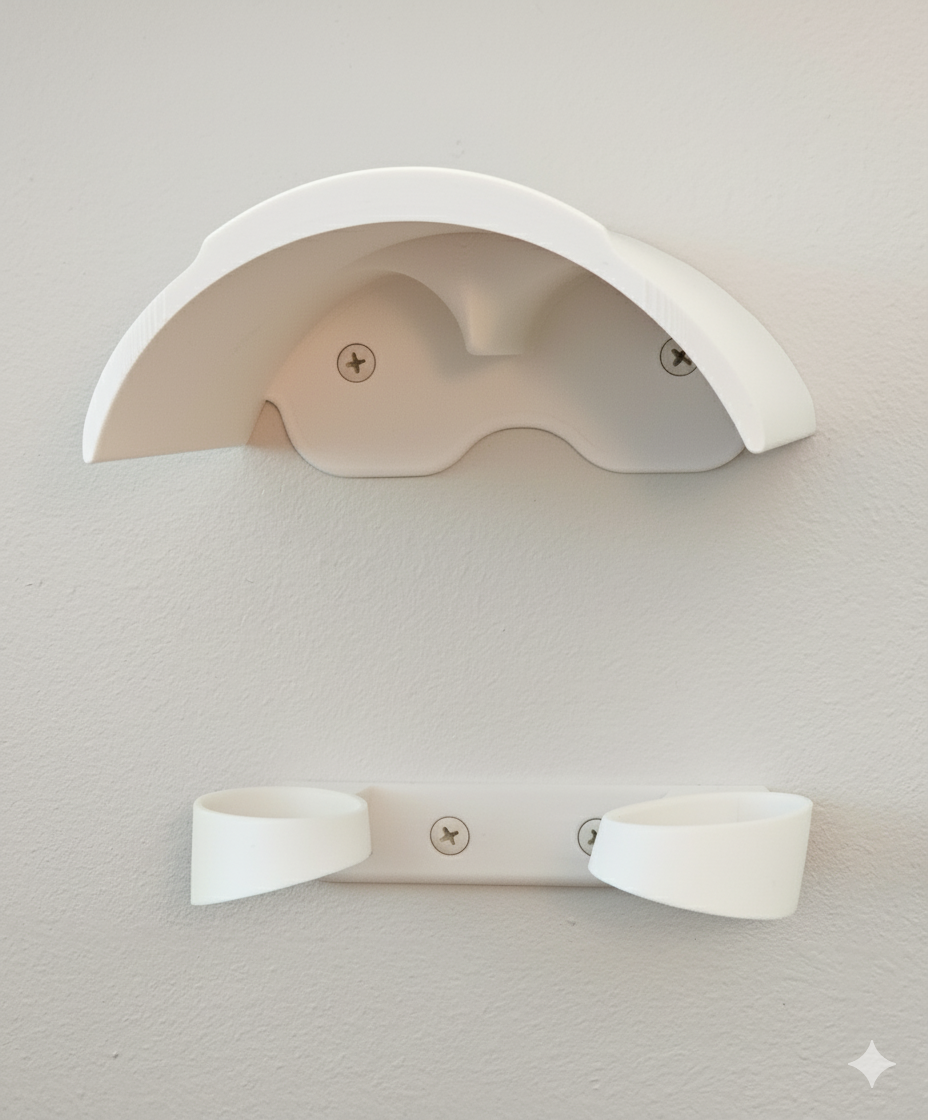 Wall Mounted VR Headset Holder Stand | Virtual Reality Gaming Room Wall Storage | Gamer Gift for Media or TV Room