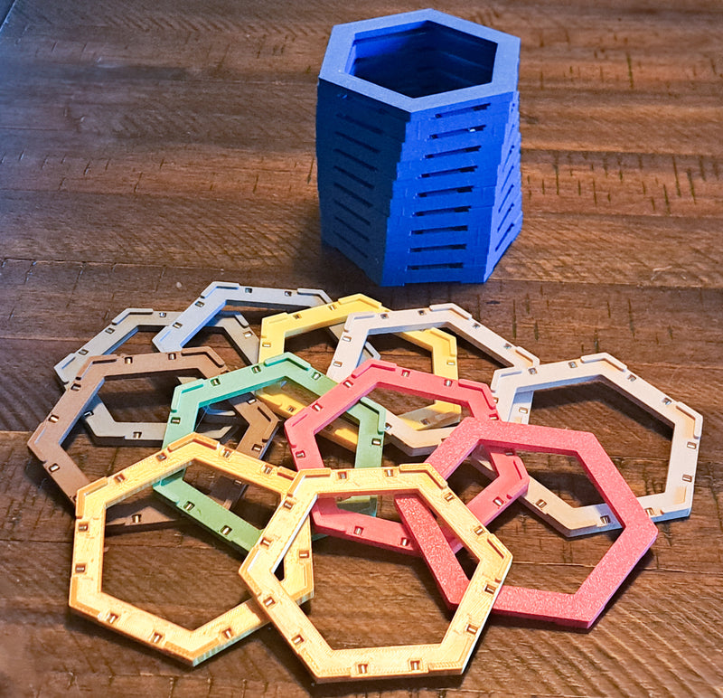 Magnetic Hex Holders 30 Pack for Sea-based Settlement Board Game Expansions