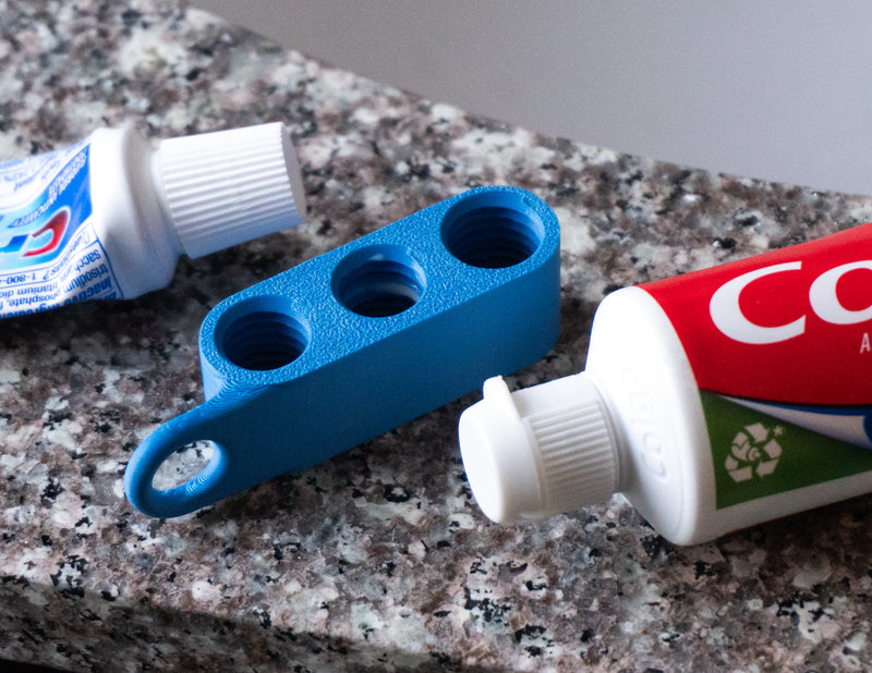 Toothpaste Transfer Tool Keychain 3-Pack | Easy Refill Adapter for Toothpaste Tubes | Travel-Friendly, Waste-Reducing Toothpaste Connector