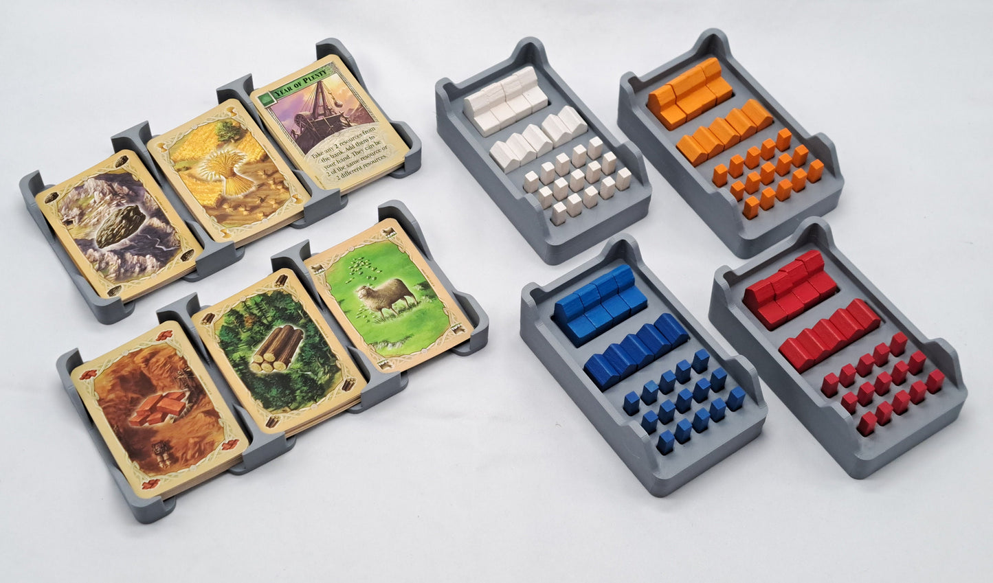 Game Organizer Inserts for Hex Based Settlement Gaming 5-6 Player Expansion Storage