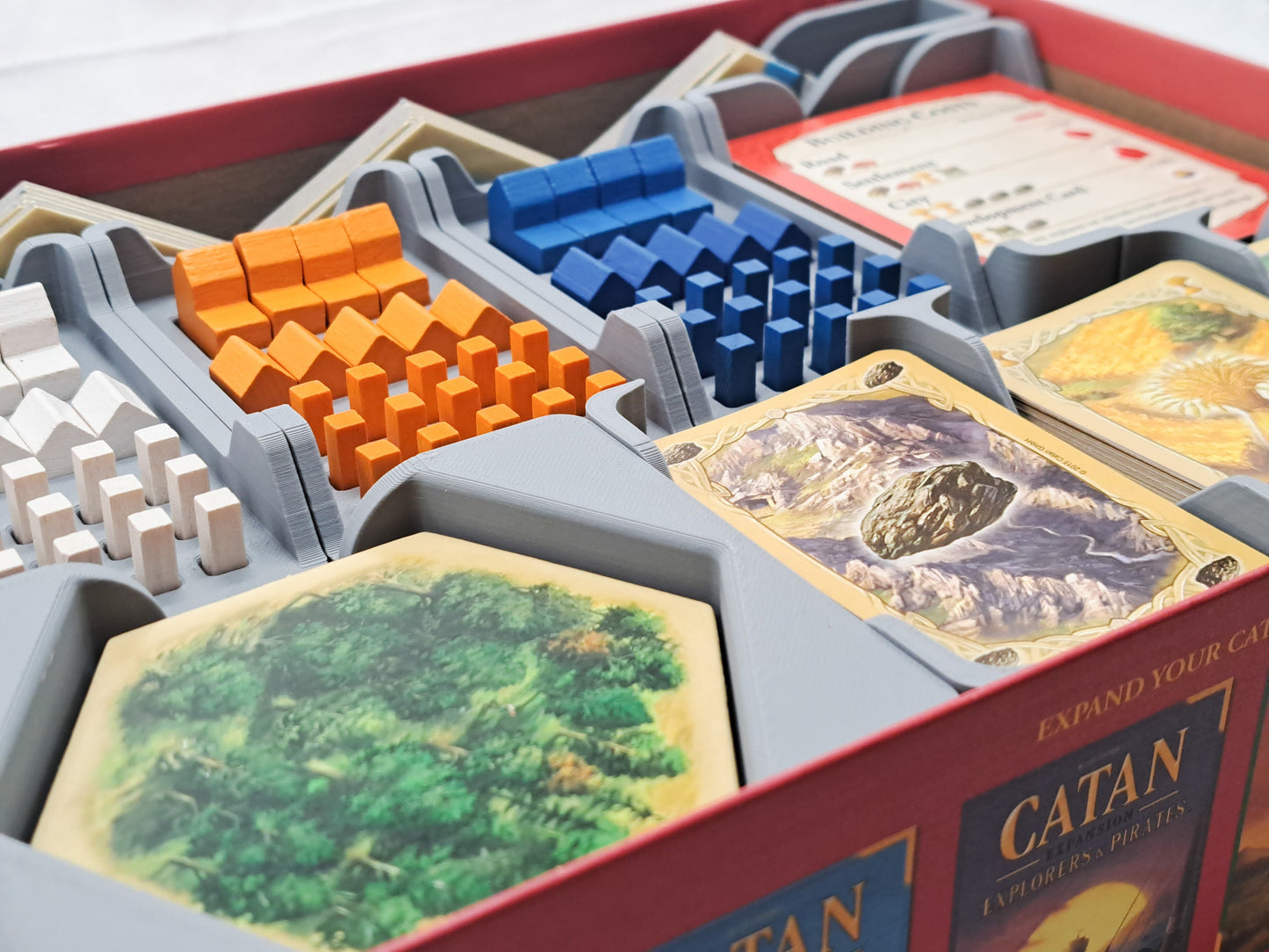 Game Organizer Inserts for Hex Based Settlement Gaming 5-6 Player Expansion Storage